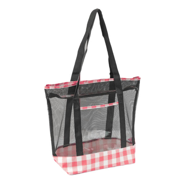 PVC Mesh Zipper Tote Beach Bag