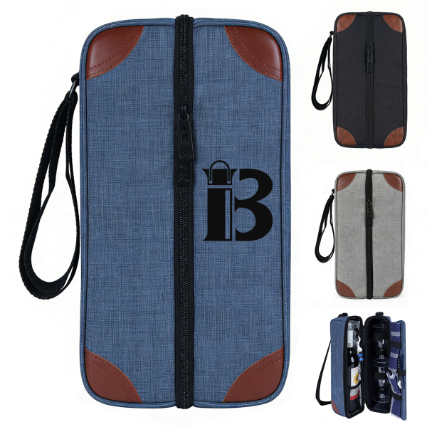 Portable Canvas Wine Travel Bag