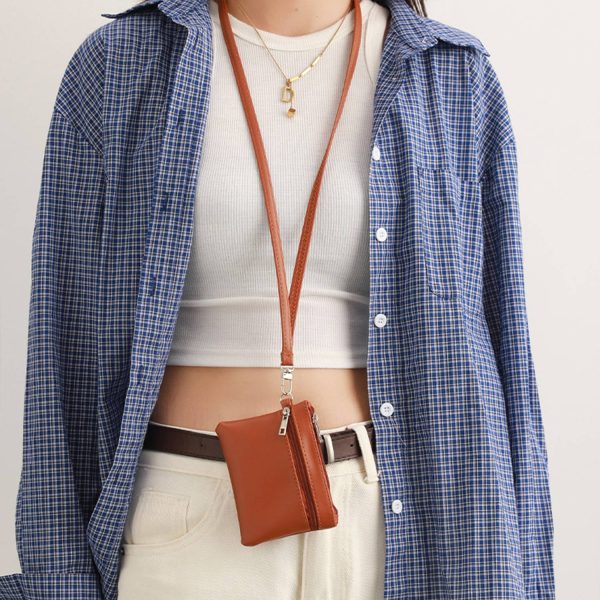 细节图5_1777543272591.jpg Women's PU Coin Purse Wallet with Detachable Lanyard Strap