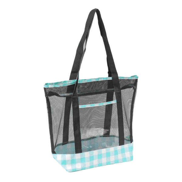 PVC Mesh Zipper Tote Beach Bag