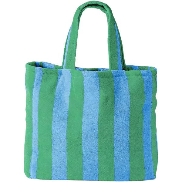 Striped Plush Beach Tote Bag