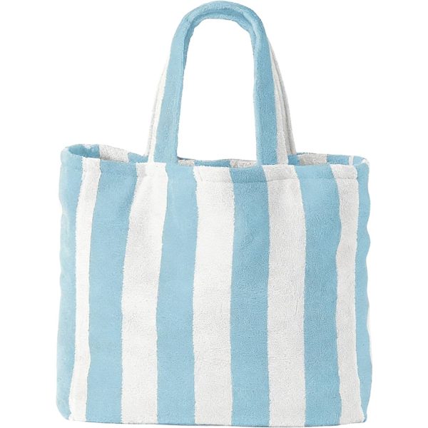 Striped Plush Beach Tote Bag