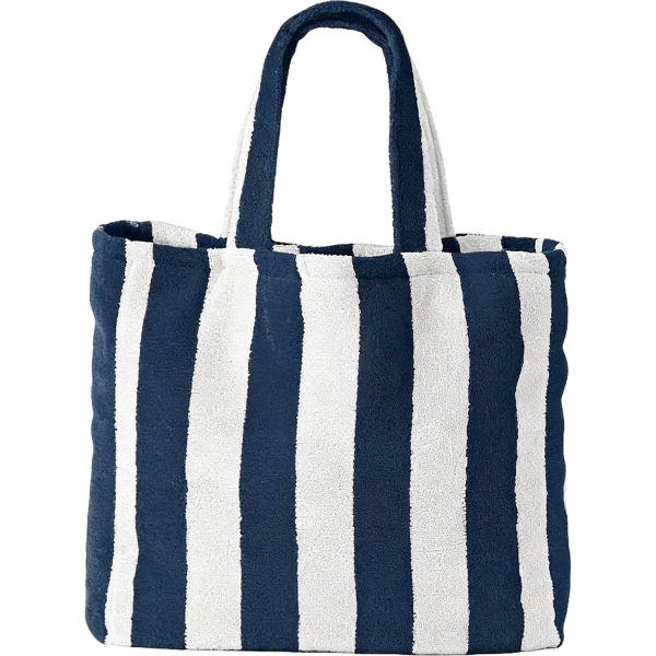 Striped Plush Beach Tote Bag