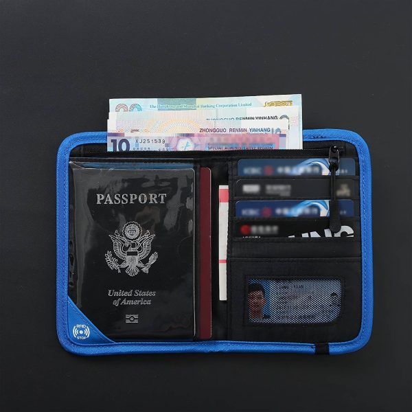 Nylon RFID Passport Holder Bag