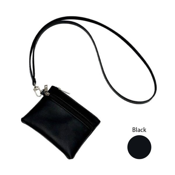 颜色图1_1777543134652.jpg Women's PU Coin Purse Wallet with Detachable Lanyard Strap