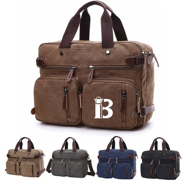000_1775992618422.jpg 17'' Canvas Laptop 3 in 1 Convertible Messenger Briefcase