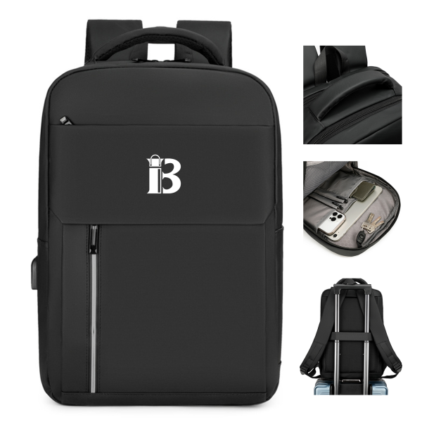 Oxford Laptop Backpack with USB Charging Port