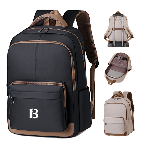 Oxford Waterproof Laptop Backpack with Luggage Strap