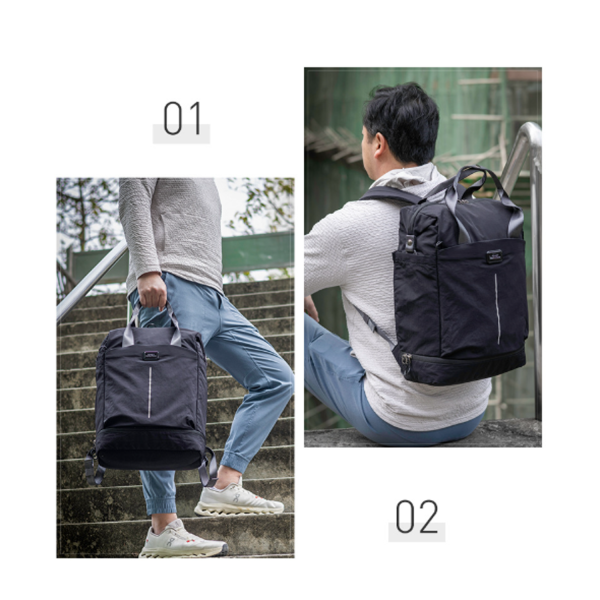 Recycled Backpack with Reflective Strip