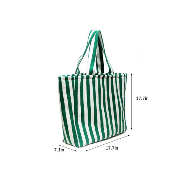 616tote尺寸_1781576249019.jpg Canvas Striped Tote bag