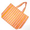616tote橙粉_1782100306676.jpg Canvas Striped Tote bag
