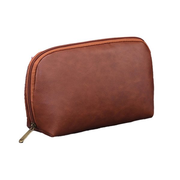 616数码包棕色_1781581791596.jpg PU Leather Tech Organizer Bag