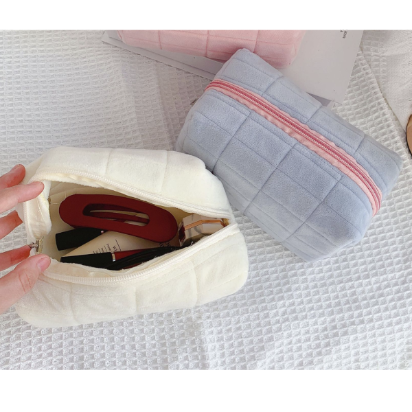 Fur Plush Storage Bag with Zipper