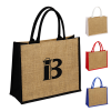 Burlap Shopping Tote Bag with Gusset