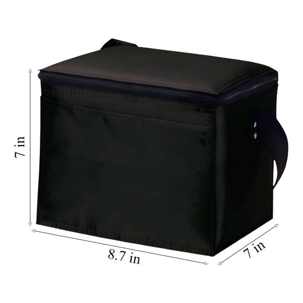 6L Solid Color Oxford Fabric Insulated Lunch Bag