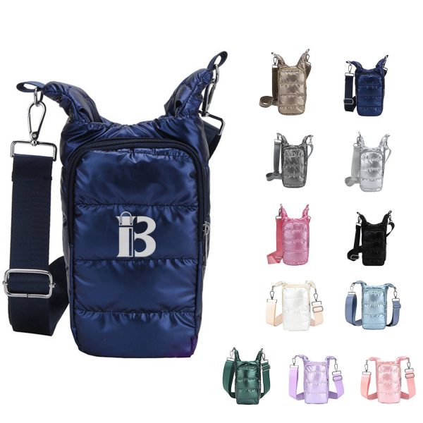 Women's Puffer Water Bottle Sling Bag