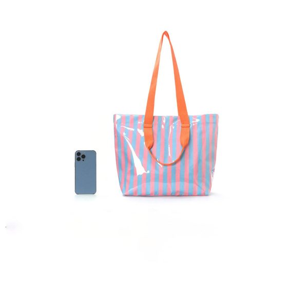 沙滩包细节_1780380402481.jpg Waterproof Striped PVC Tote Beach Bag