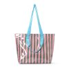 沙滩包绿粉_1781847393002.jpg Waterproof Striped PVC Tote Beach Bag