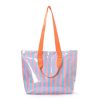 沙滩包蓝粉_1781847610954.jpg Waterproof Striped PVC Tote Beach Bag