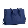 深蓝色_1775810166486.jpg PU Leather Laptop Tote Shoulder Bag