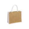 Burlap Shopping Tote Bag with Gusset