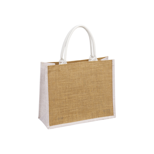 Burlap Shopping Tote Bag with Gusset