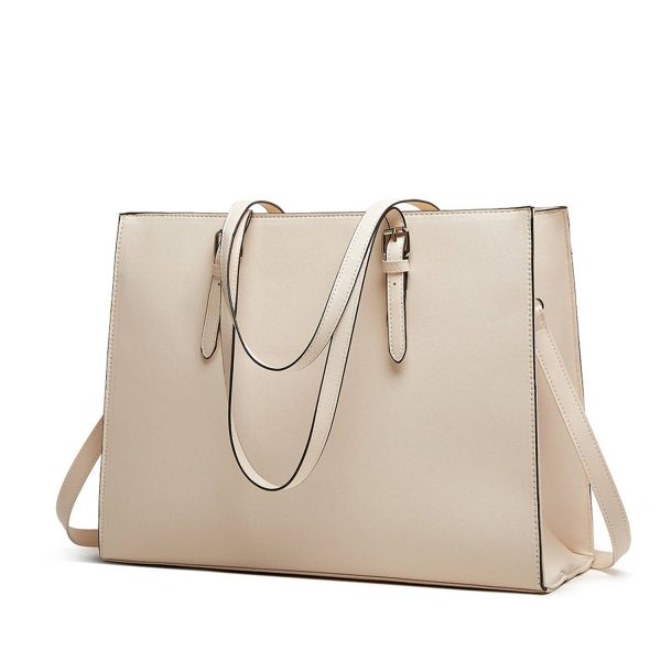 白色_1775810182956.jpg PU Leather Laptop Tote Shoulder Bag