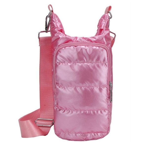 粉色_1781689693737.jpg Women's Puffer Water Bottle Sling Bag