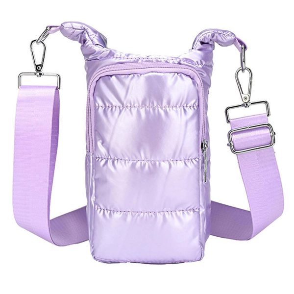 紫色_1781689726512.jpg Women's Puffer Water Bottle Sling Bag