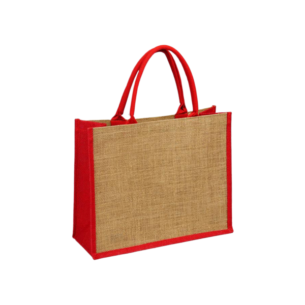 Burlap Shopping Tote Bag with Gusset