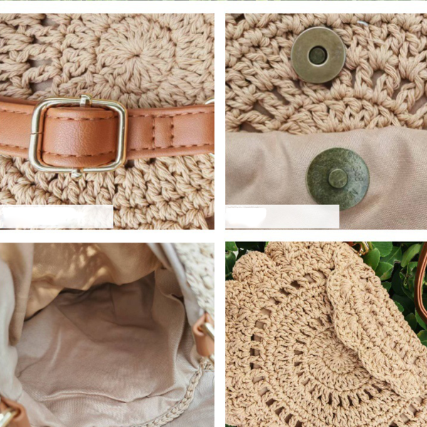 Straw Woven Shoulder Bag for Women