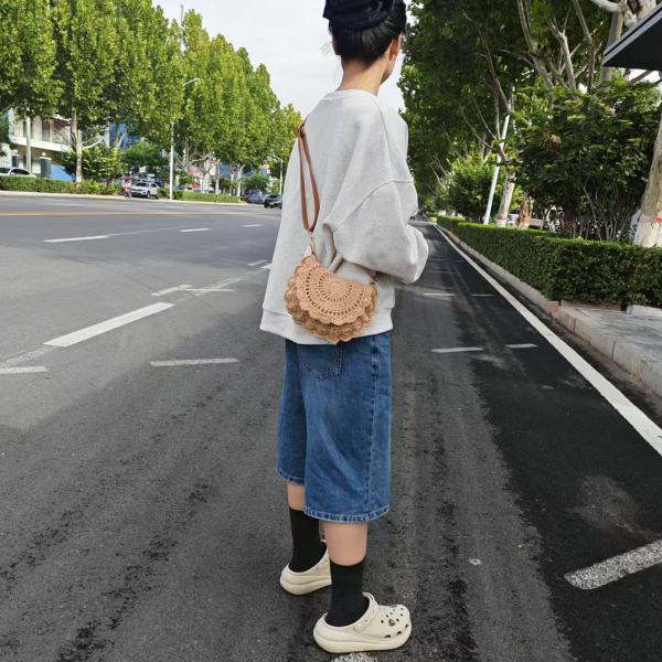 Straw Woven Shoulder Bag for Women