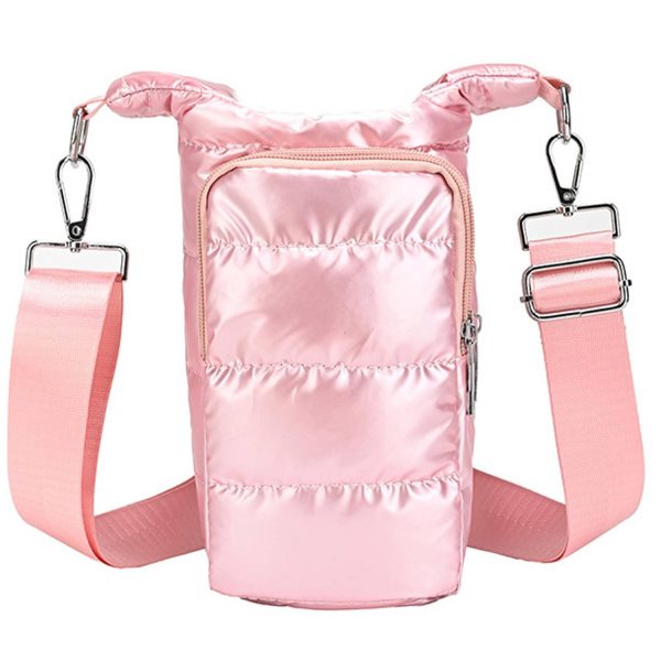 藕粉色_1781689741166.jpg Women's Puffer Water Bottle Sling Bag
