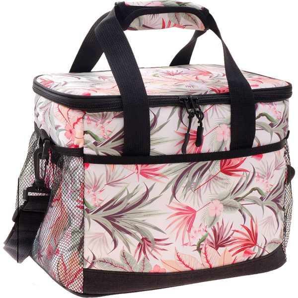 附图1_1778741242780.jpg 14L Oxford Leaf-Pattern Insulated Portable Lunch Bag