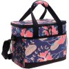 附图4_1778741246504.jpg 14L Oxford Leaf-Pattern Insulated Portable Lunch Bag