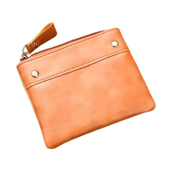 颜色图棕色_1779871521459.jpg Mini PU Leather Coin Purse with Handle