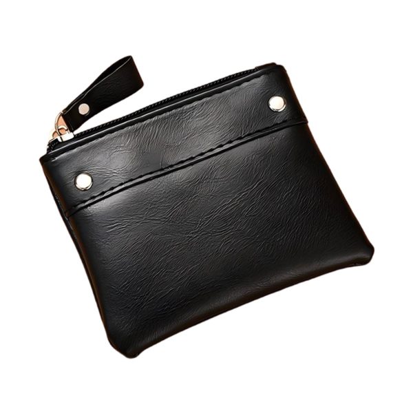 颜色图黑色_1779871540403.jpg Mini PU Leather Coin Purse with Handle