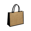 Burlap Shopping Tote Bag with Gusset