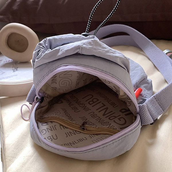 Nylon Drawstring Crossbody Bag