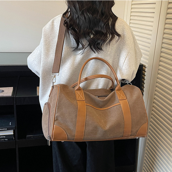 4-8_1783849389562.png Canvas Travel Duffel Bag with Shoe Compartment