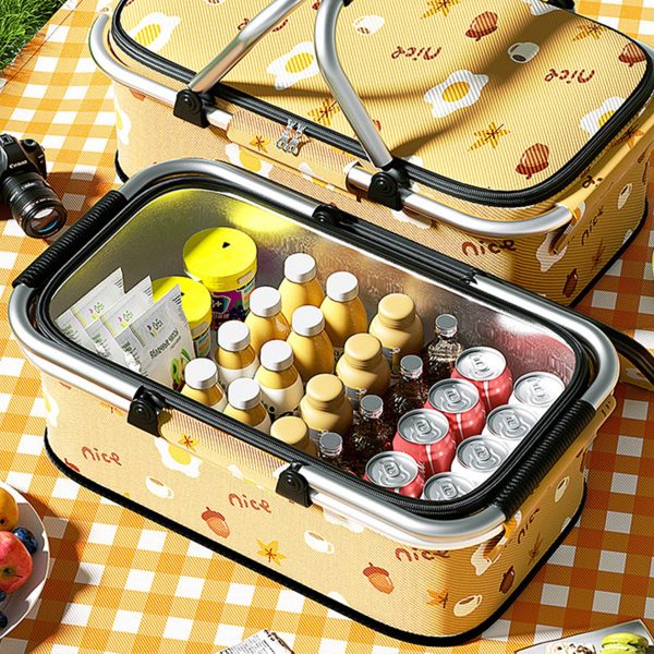 25L Oxford Insulated Picnic Basket