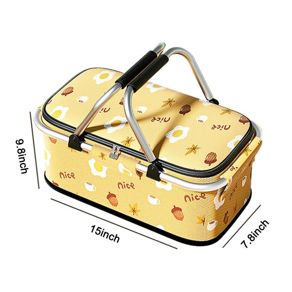 25L Oxford Insulated Picnic Basket