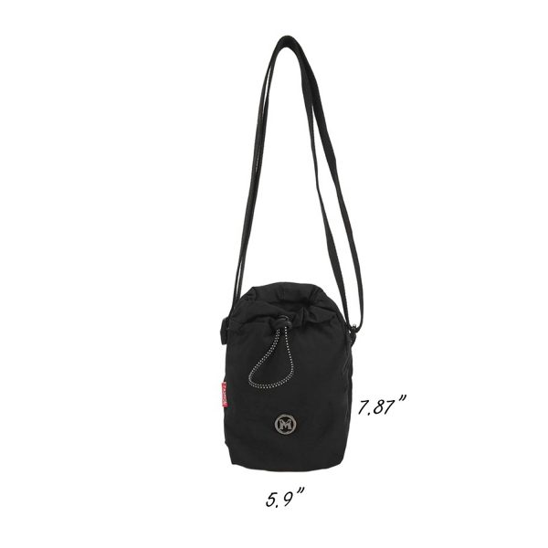 Nylon Drawstring Crossbody Bag