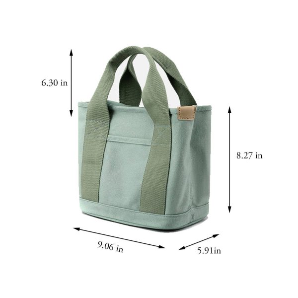 b_1783329285451.jpg Multi-Pocket Canvas Mini Tote Bag