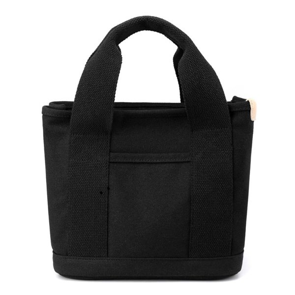 black_1783329255469.jpg Multi-Pocket Canvas Mini Tote Bag