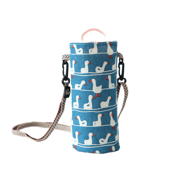 1_1787316322400.png Cotton Linen Water Bottle Bag with Handle Strap
