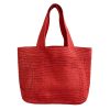 Woven Straw Beach Tote Bag