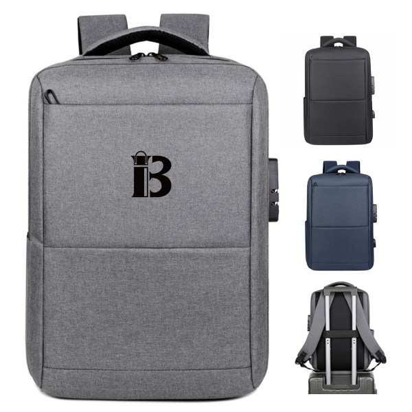 Waterproof Anti-Theft Laptop Backpack with USB Charging Port