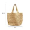 Woven Straw Beach Tote Bag