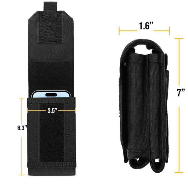 Double Layer Tactical Nylon Phone Pouch